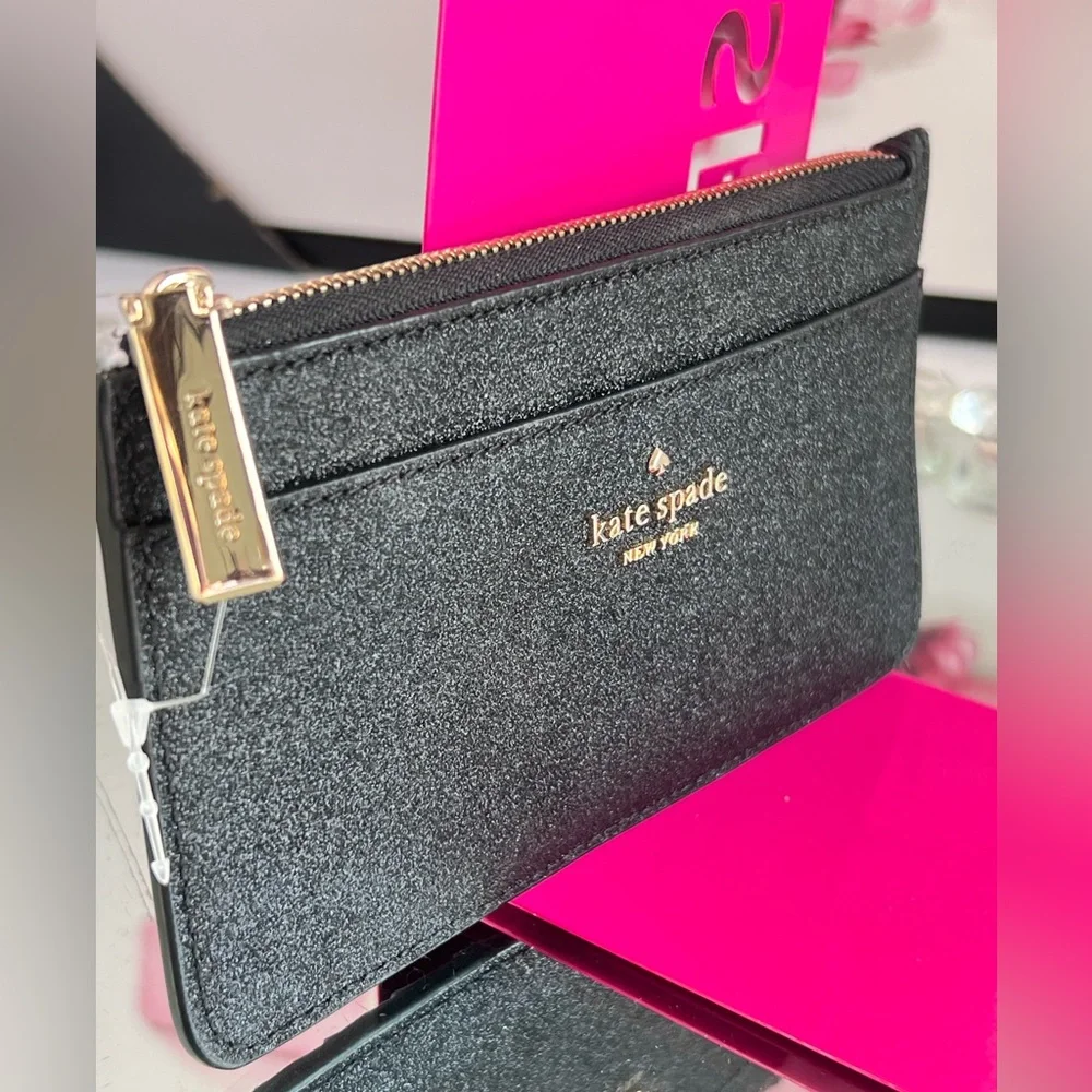 Kate Spade Black Sparkle Clutch
